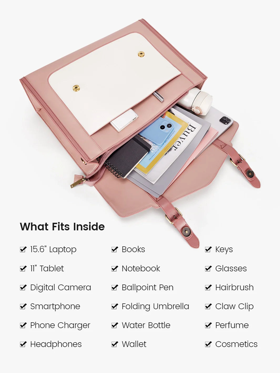 Julie Vintage Vegan Briefcase