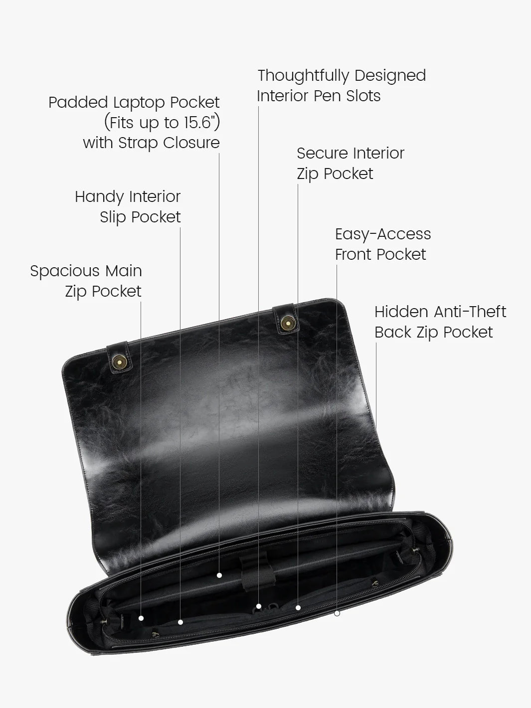 Starrynight Vintage 15.6-Inch Briefcase