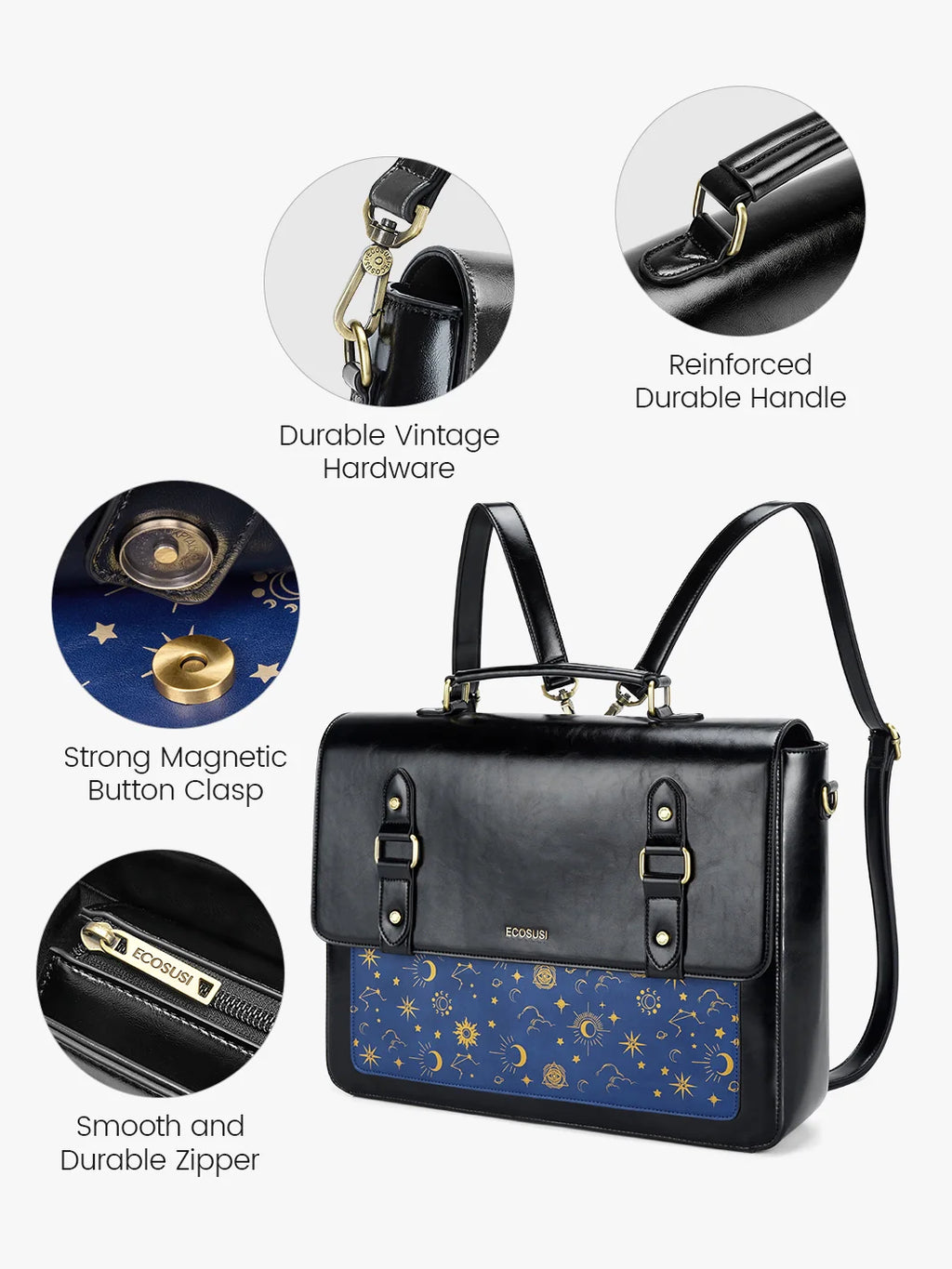 Starrynight Vintage 15.6-Inch Briefcase
