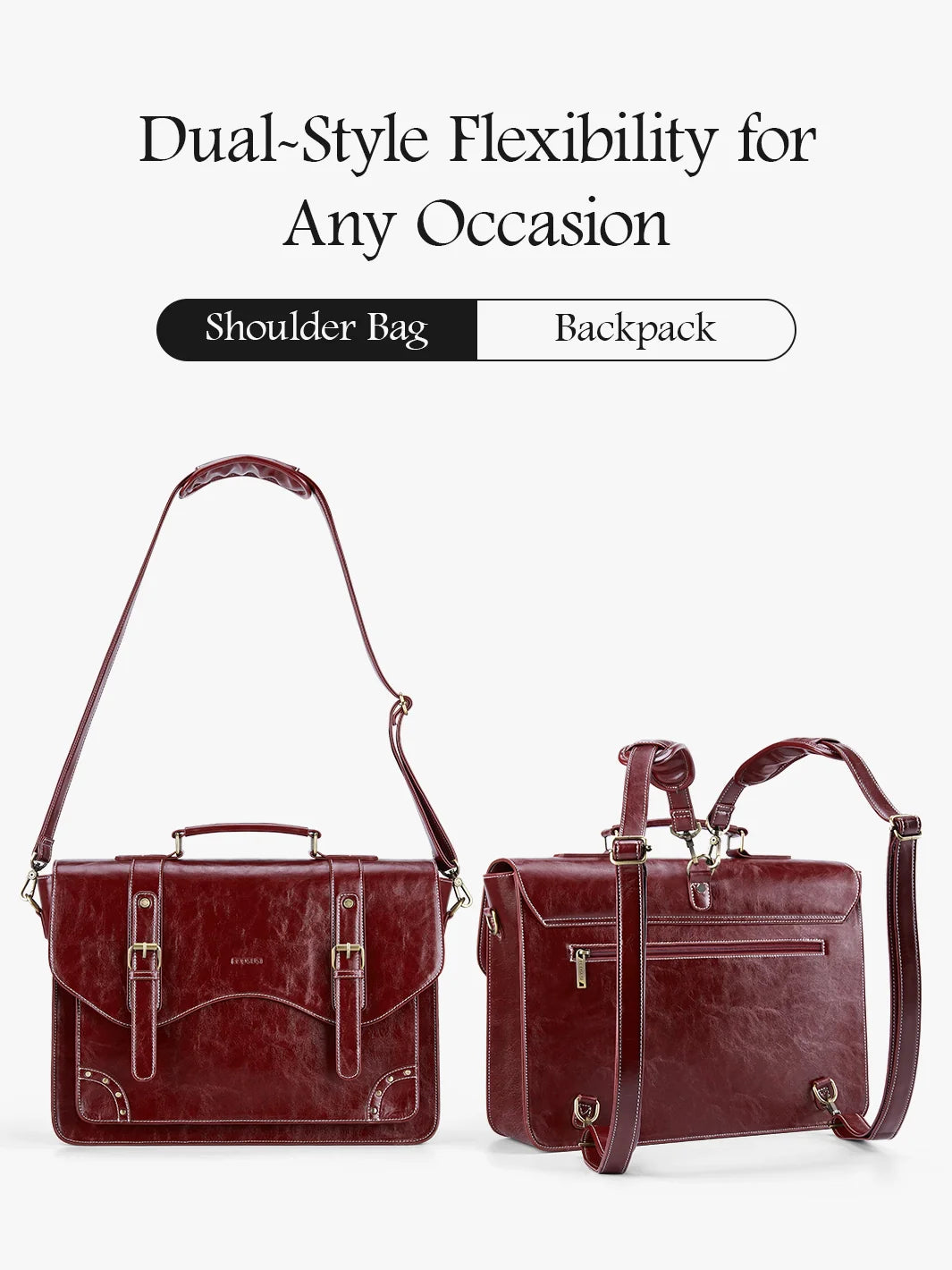 Wilder Vintage Rivet 15.6-Inch Briefcase