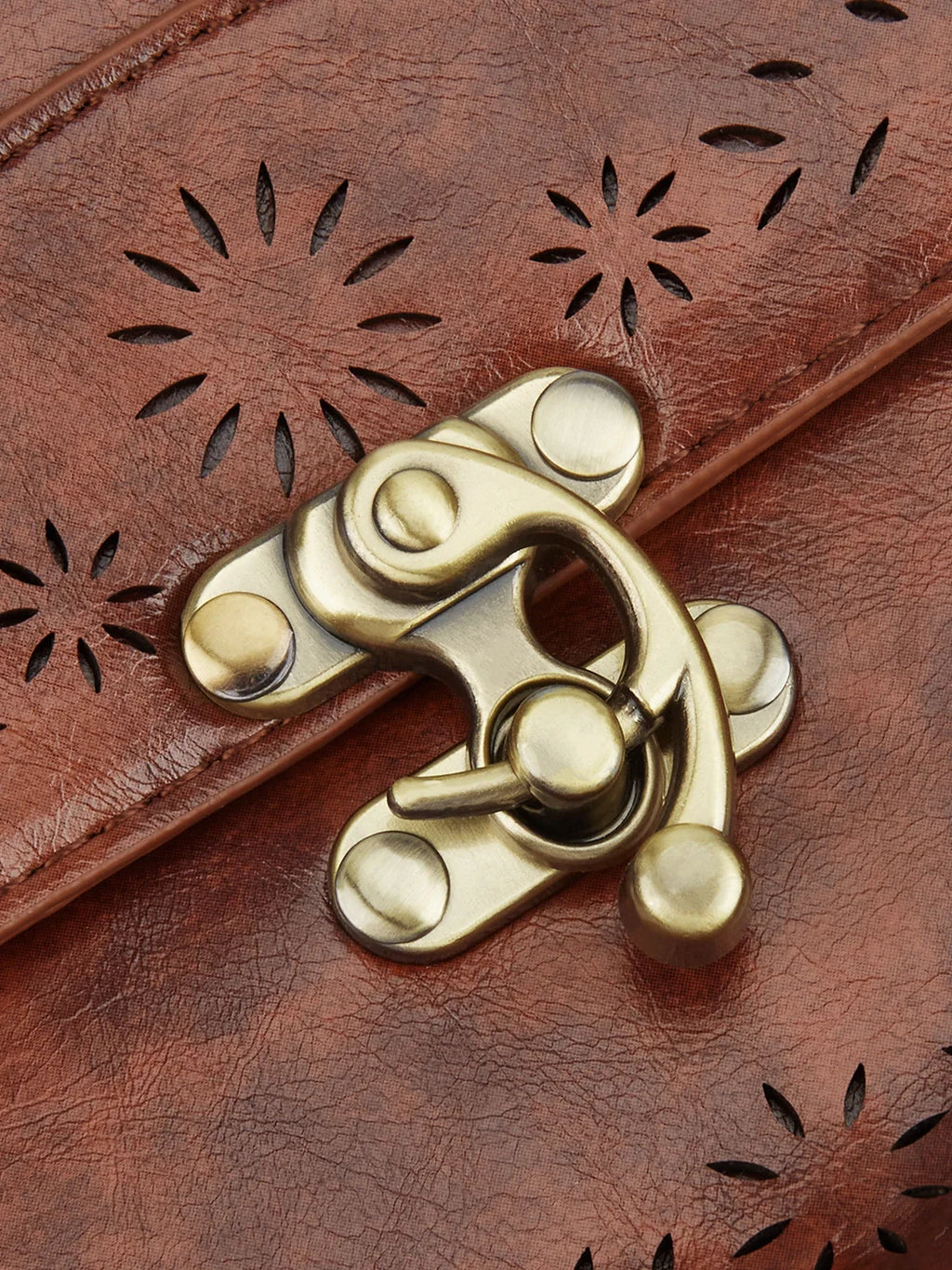 Women's Perforated Messenger Bag