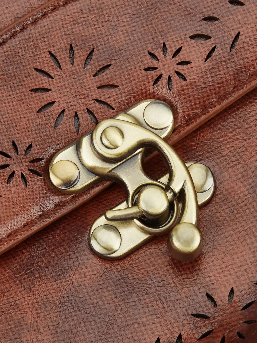 Women's Perforated Messenger Bag