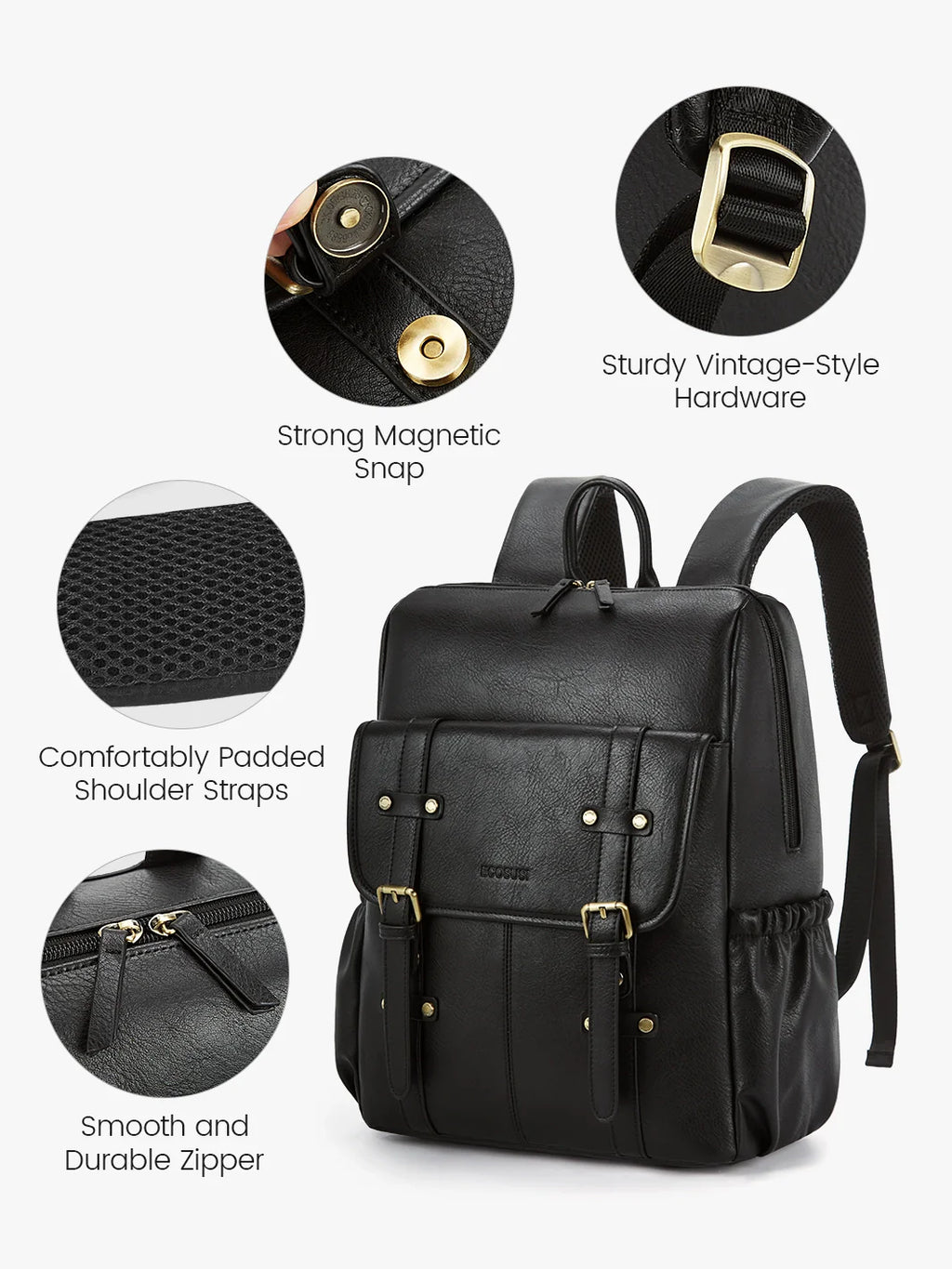 Scarlett Flip Zipper Vegan 15.6-Inch Backpack