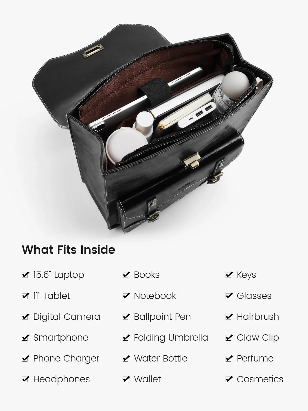 Wilder Vintage Leather 15.6-inch Laptop Backpack