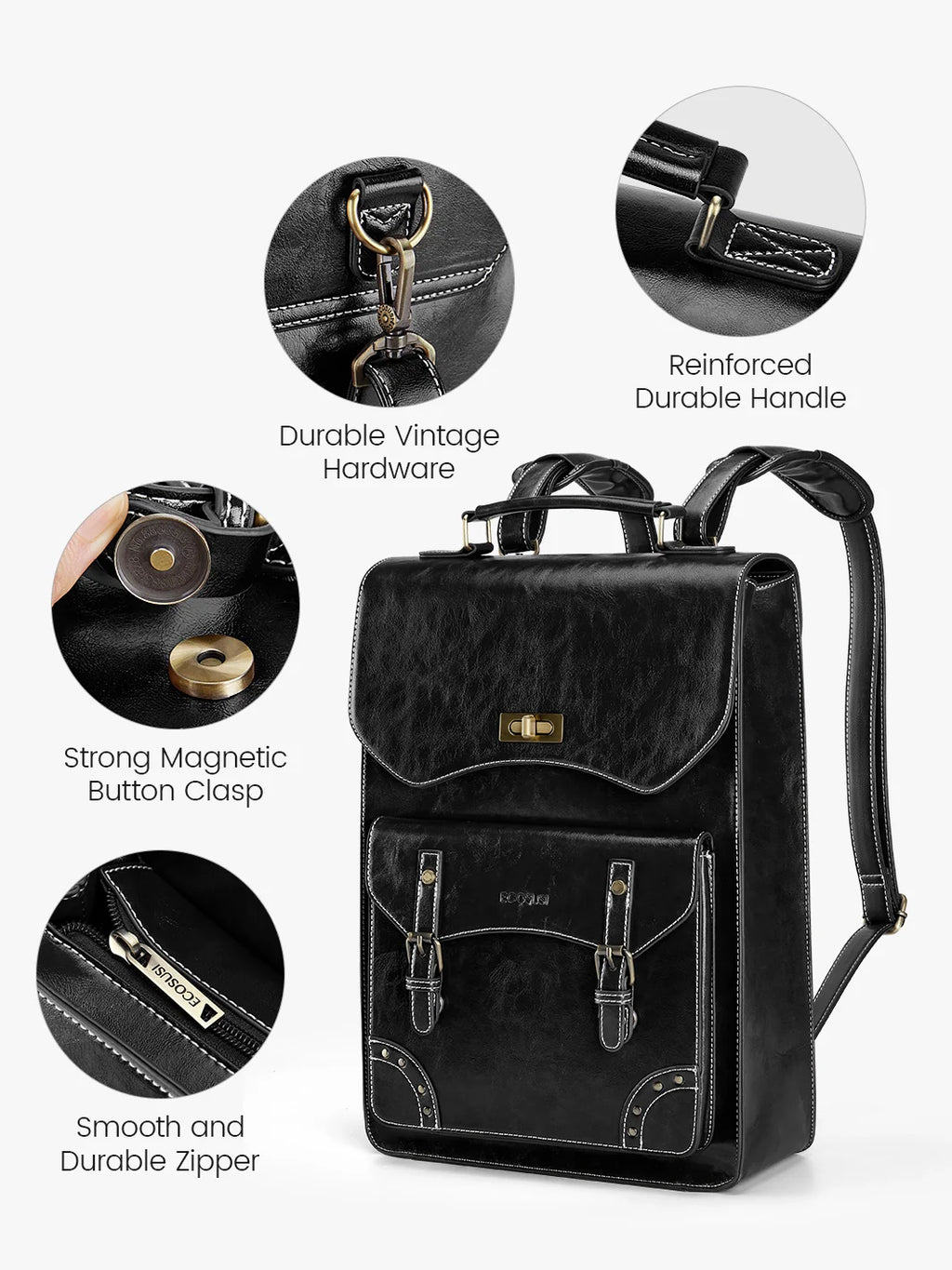 Wilder Vintage Leather 15.6-inch Laptop Backpack