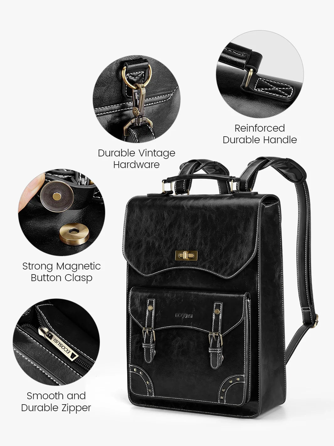 Wilder Vintage Leather 15.6-inch Laptop Backpack