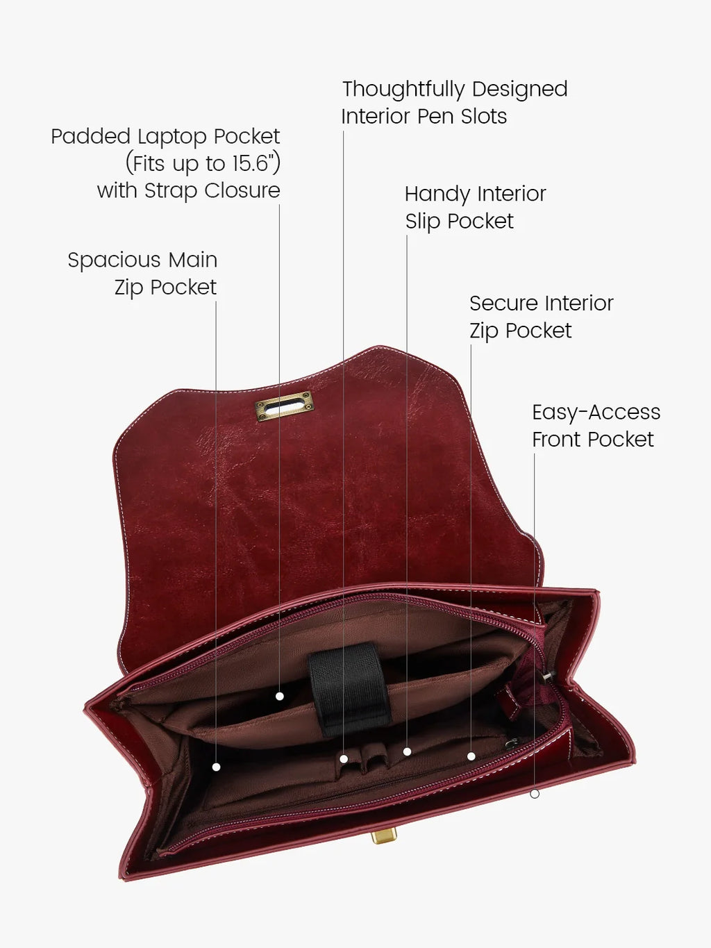 Wilder Vintage Leather 15.6-inch Laptop Backpack