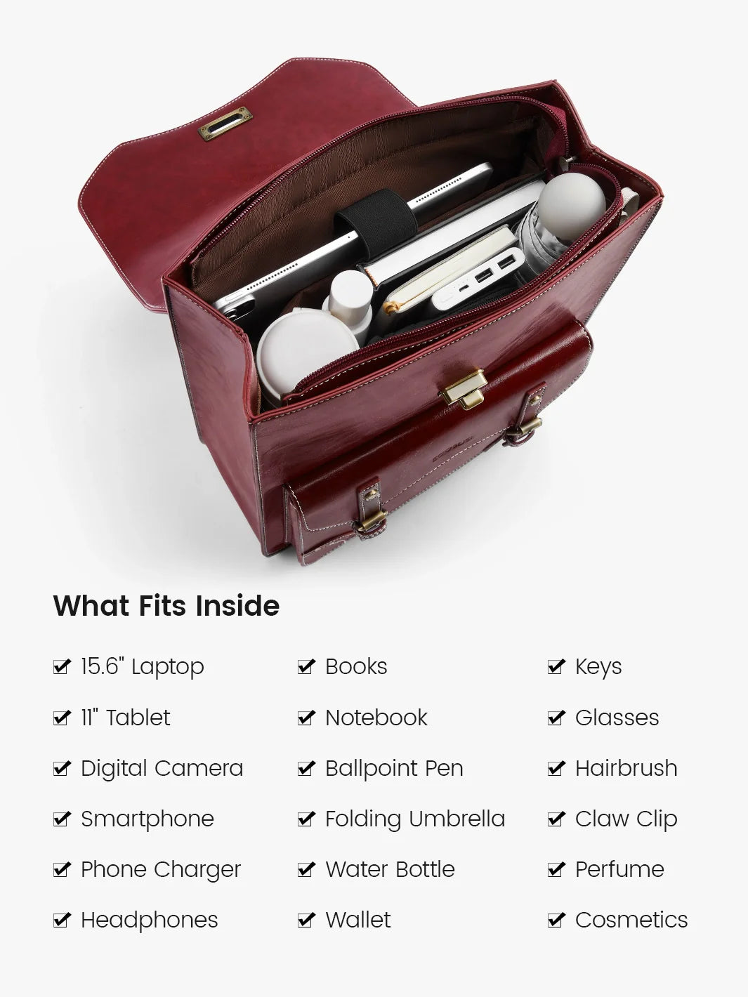 Wilder Vintage Leather 15.6-inch Laptop Backpack