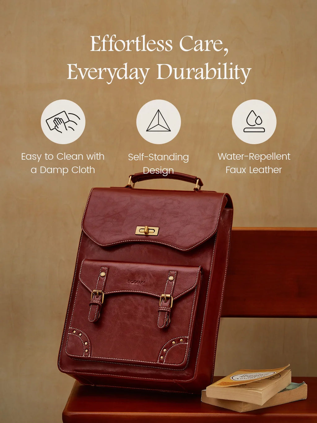 Wilder Vintage Leather 15.6-inch Laptop Backpack