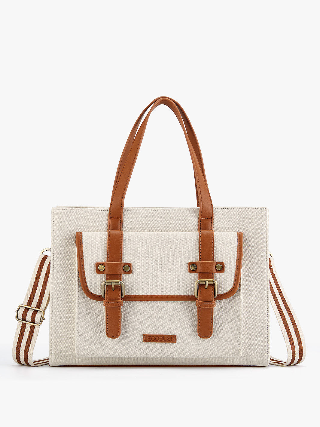 Olivia's Classic PU Leather Handbag for 13-15.6 Inch Laptop Tote