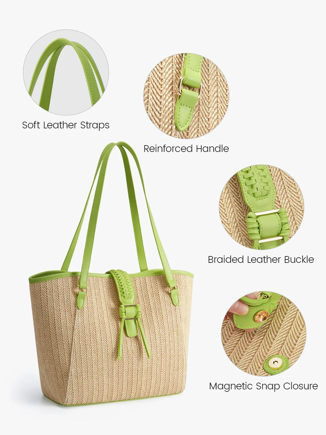 Marina Raffia Straw Tote Bag
