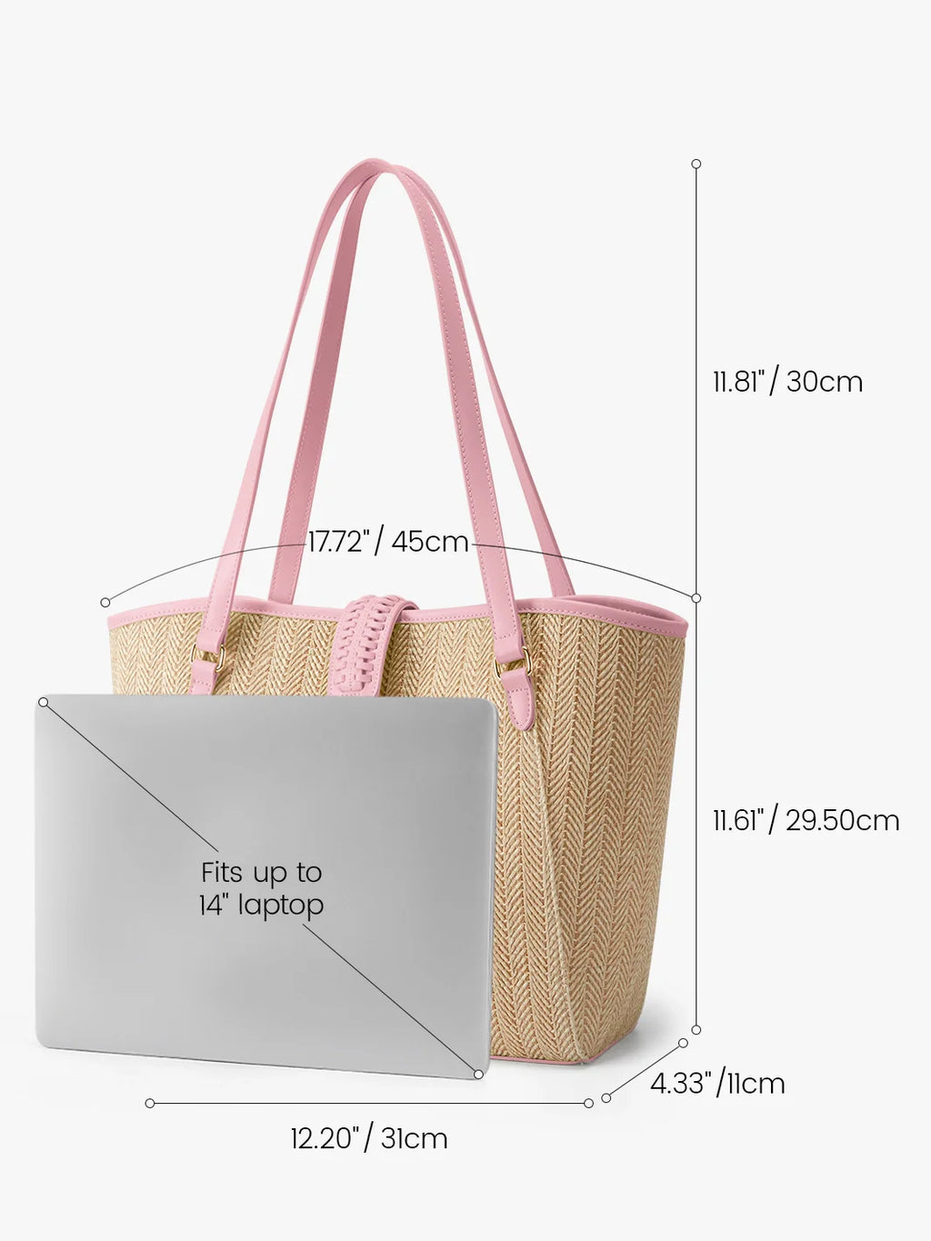 Marina Raffia Straw Tote Bag