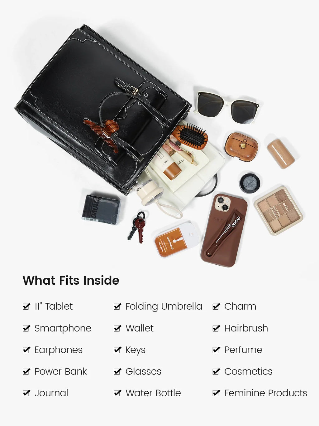 Evelyn Retro PU Leather Tote