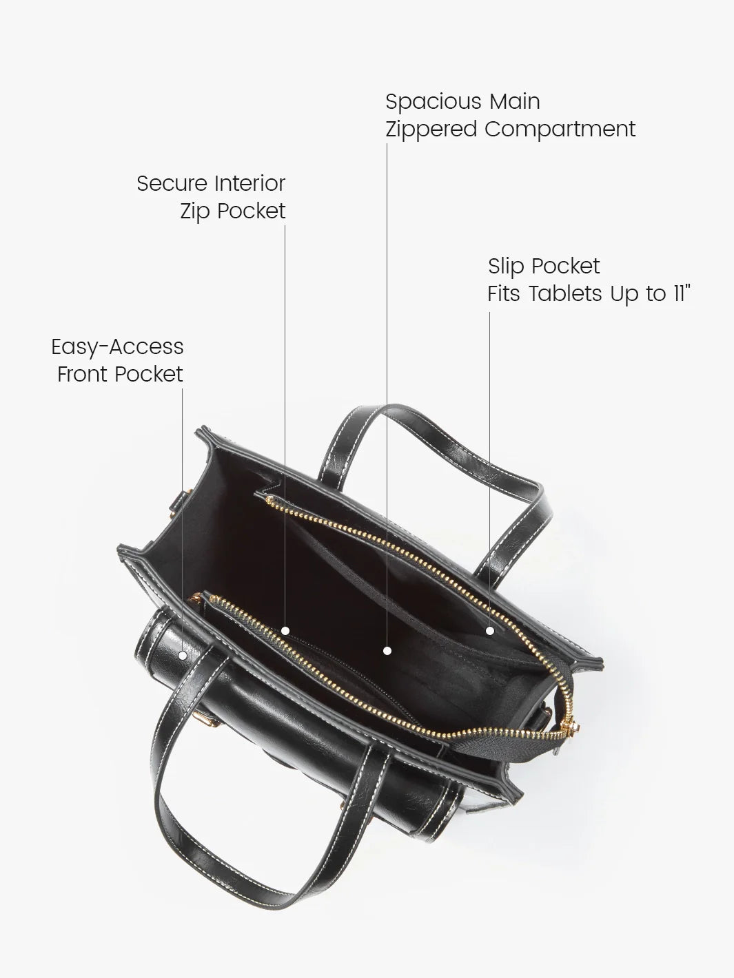 Evelyn Retro PU Leather Tote