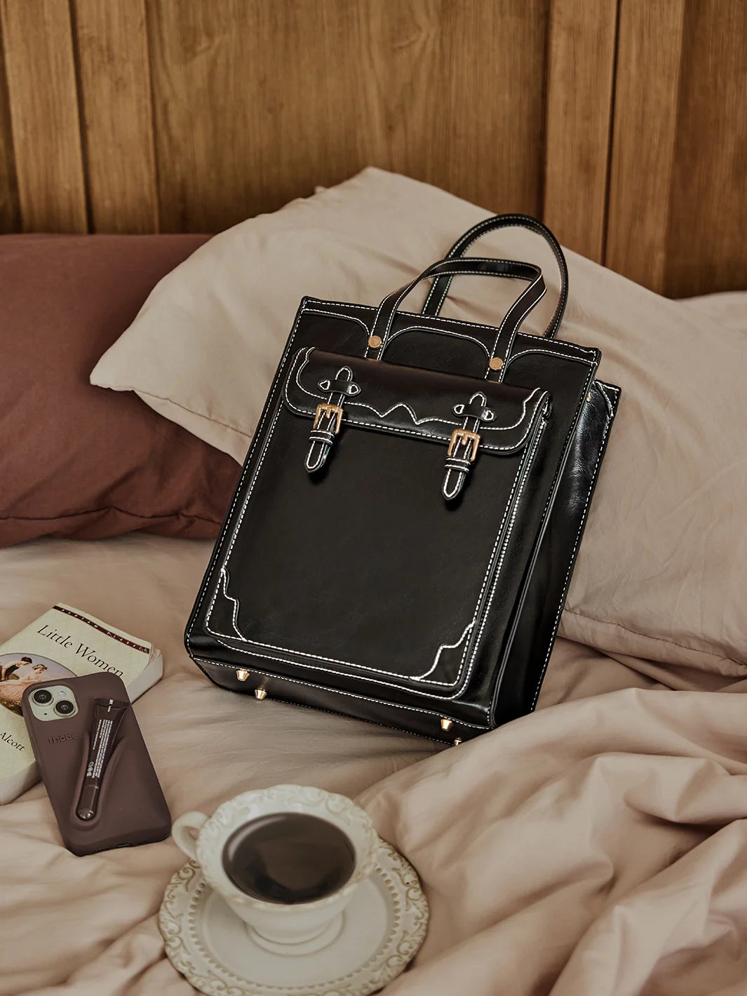 Evelyn Retro PU Leather Tote