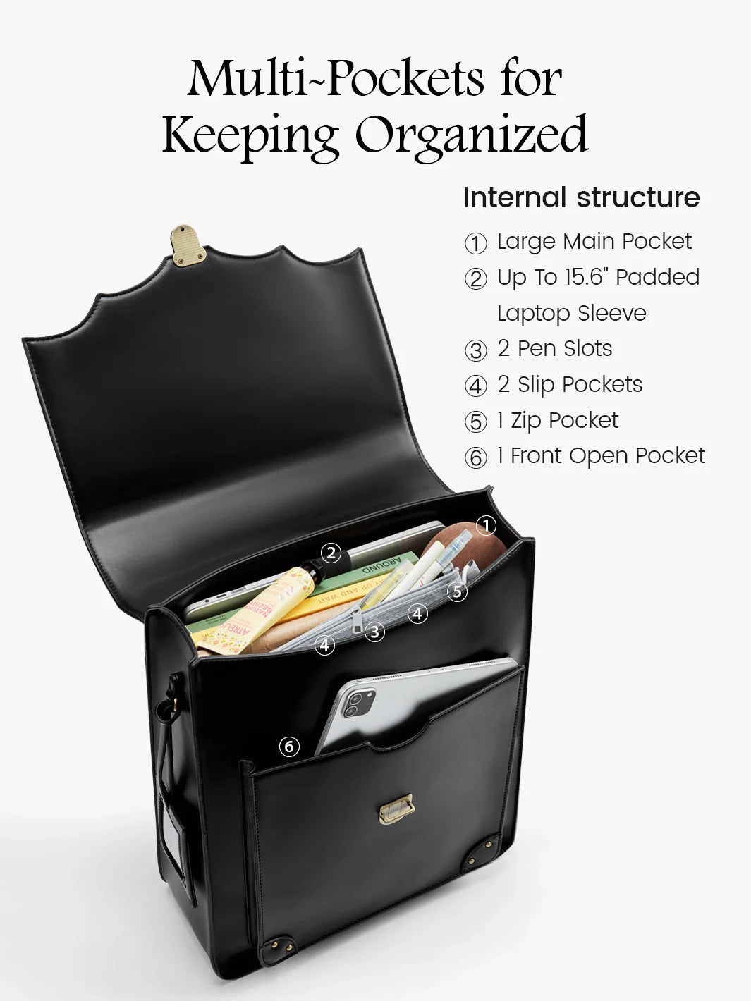 Aria Vintage Backpack for Laptops 11-15.6 Inches