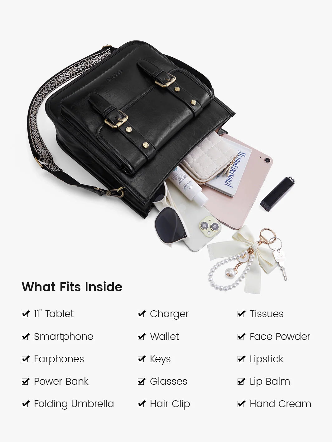 Sophie Vegan Leather Everyday Crossbody Bag