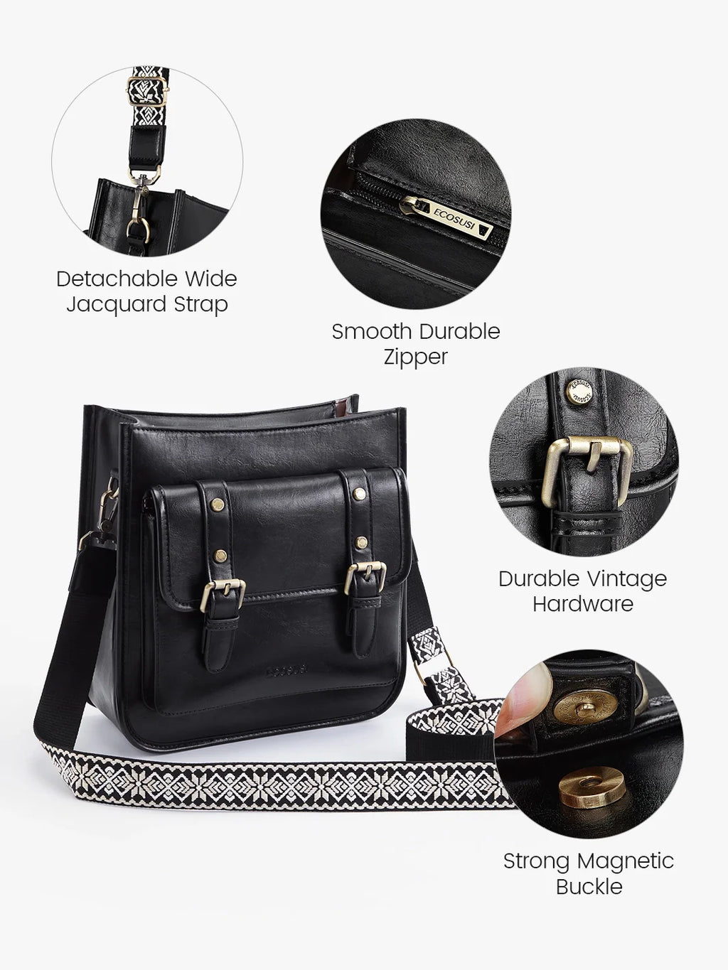 Sophie Vegan Leather Everyday Crossbody Bag