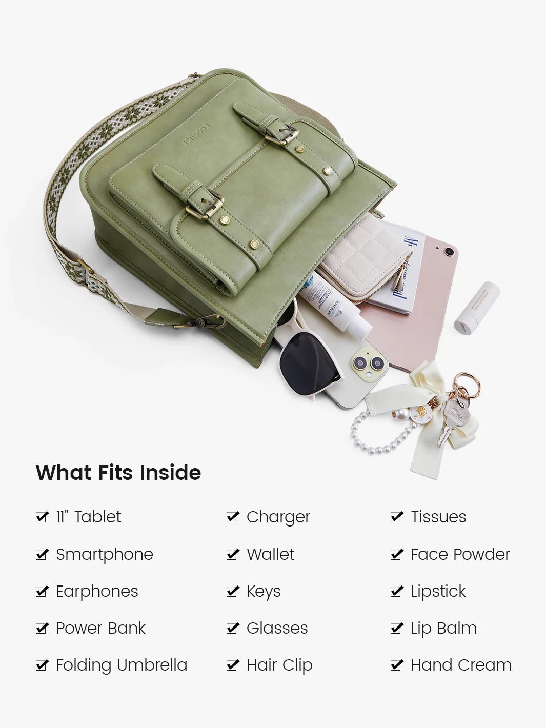 Sophie Vegan Leather Everyday Crossbody Bag