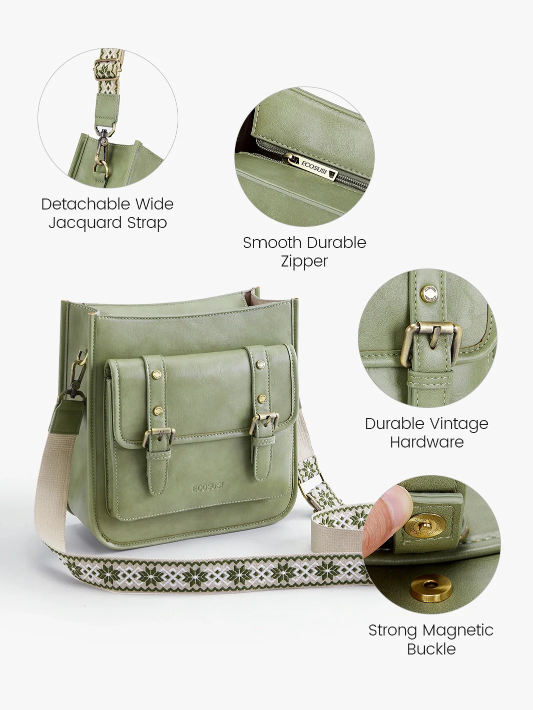 Sophie Vegan Leather Everyday Crossbody Bag