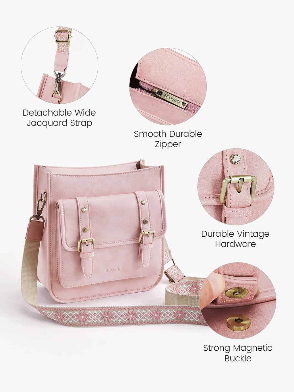 Sophie Vegan Leather Everyday Crossbody Bag