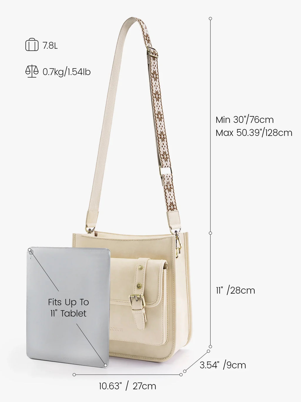 Sophie Vegan Leather Everyday Crossbody Bag