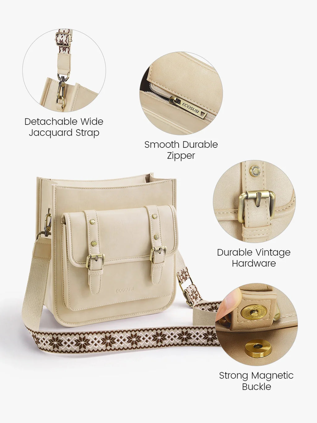 Sophie Vegan Leather Everyday Crossbody Bag