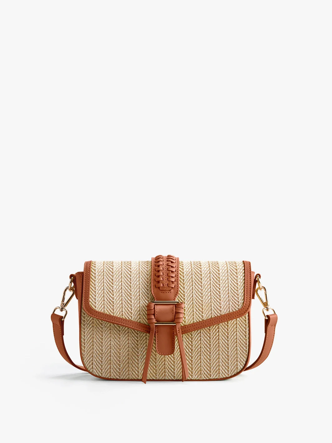 Marina Raffia Straw Crossbody Bag