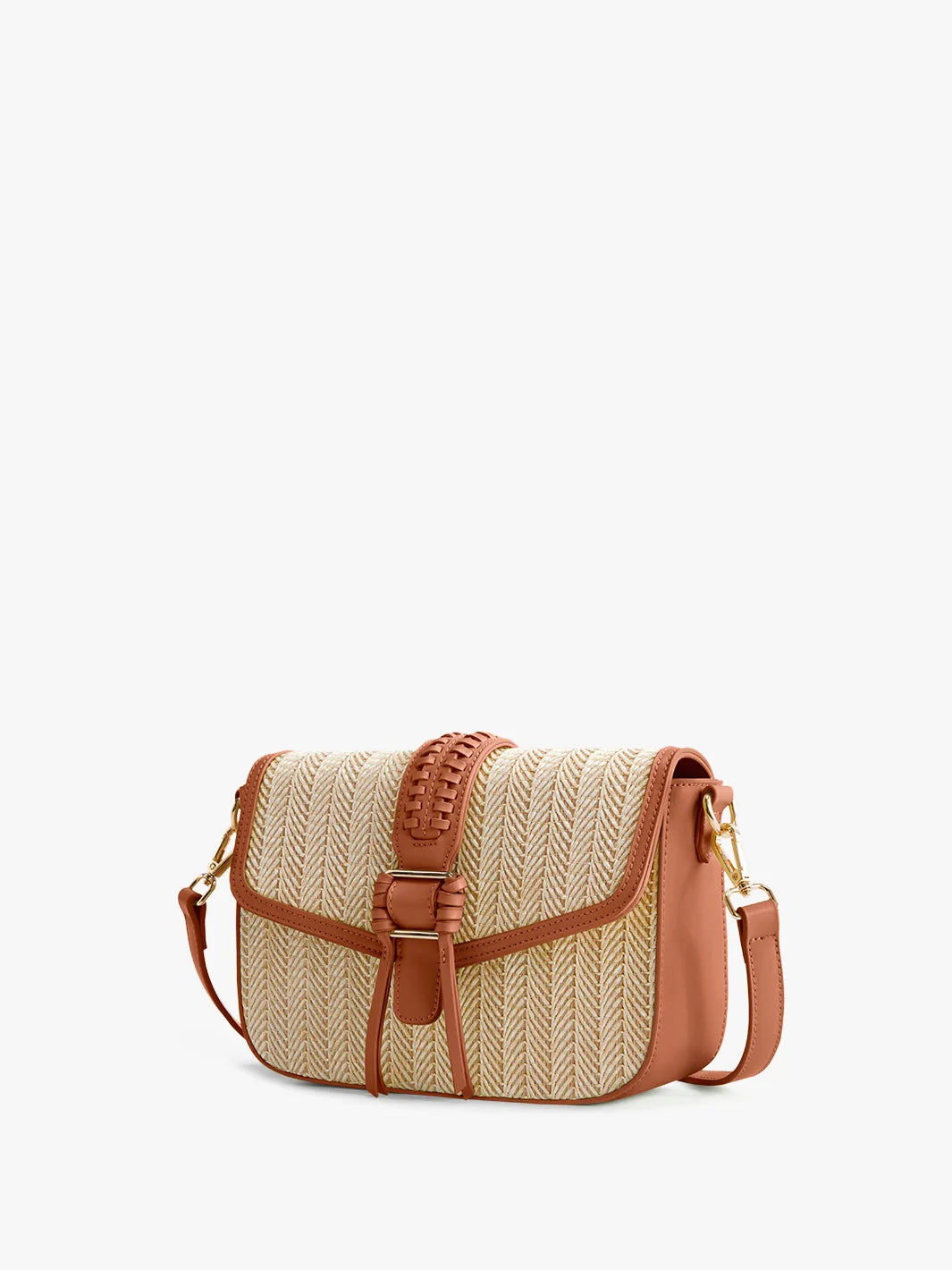 Marina Raffia Straw Crossbody Bag