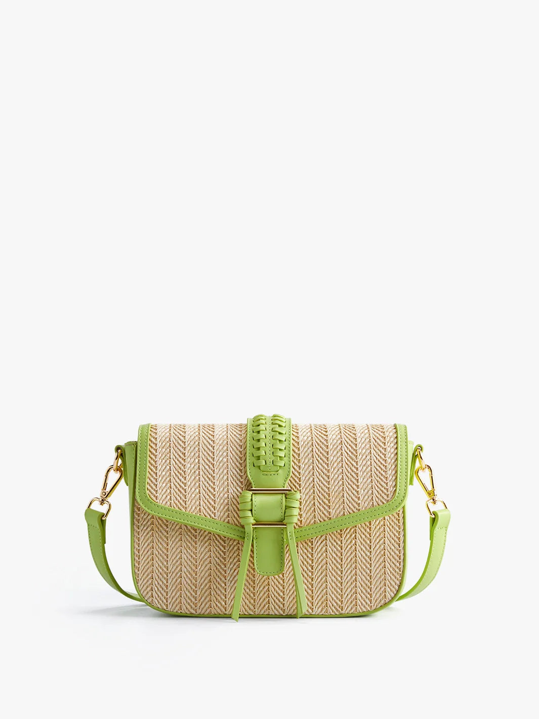 Marina Raffia Straw Crossbody Bag