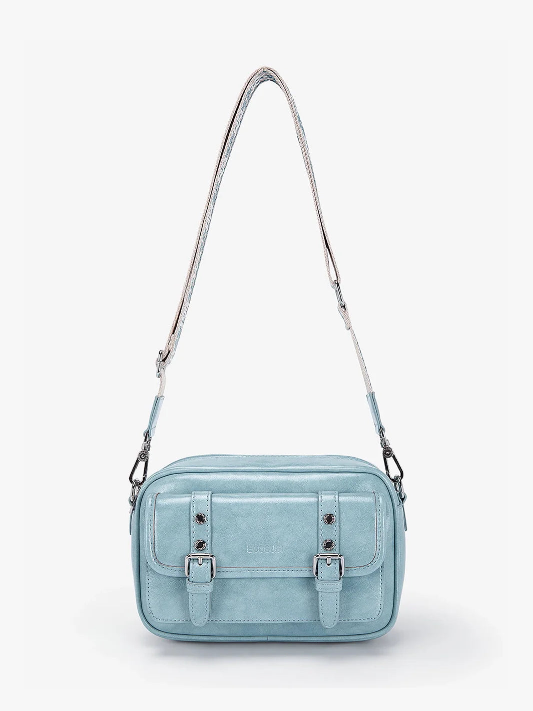 Mia Wide Strap Vegan Leather Crossbody Bag
