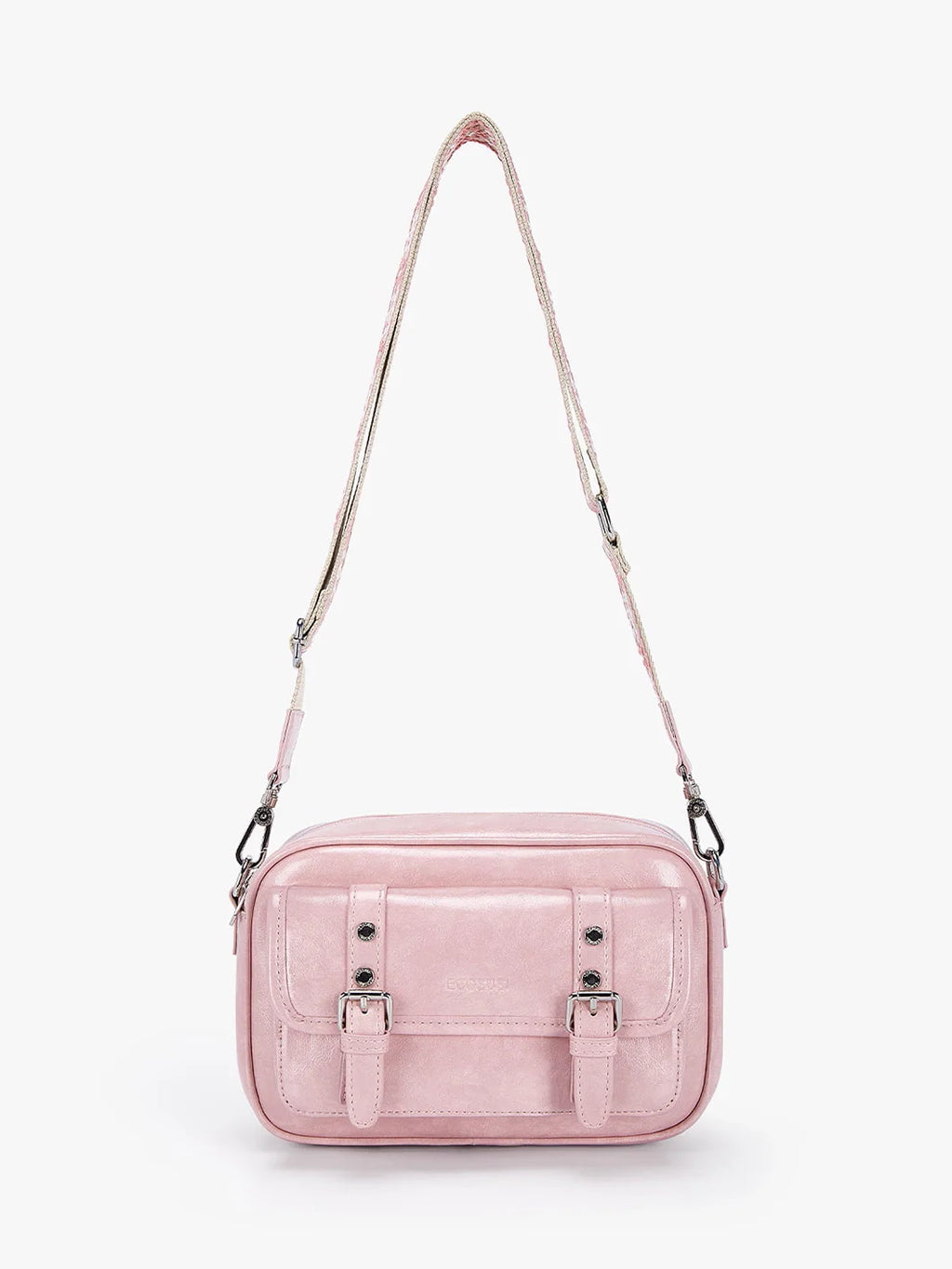 Mia Wide Strap Vegan Leather Crossbody Bag