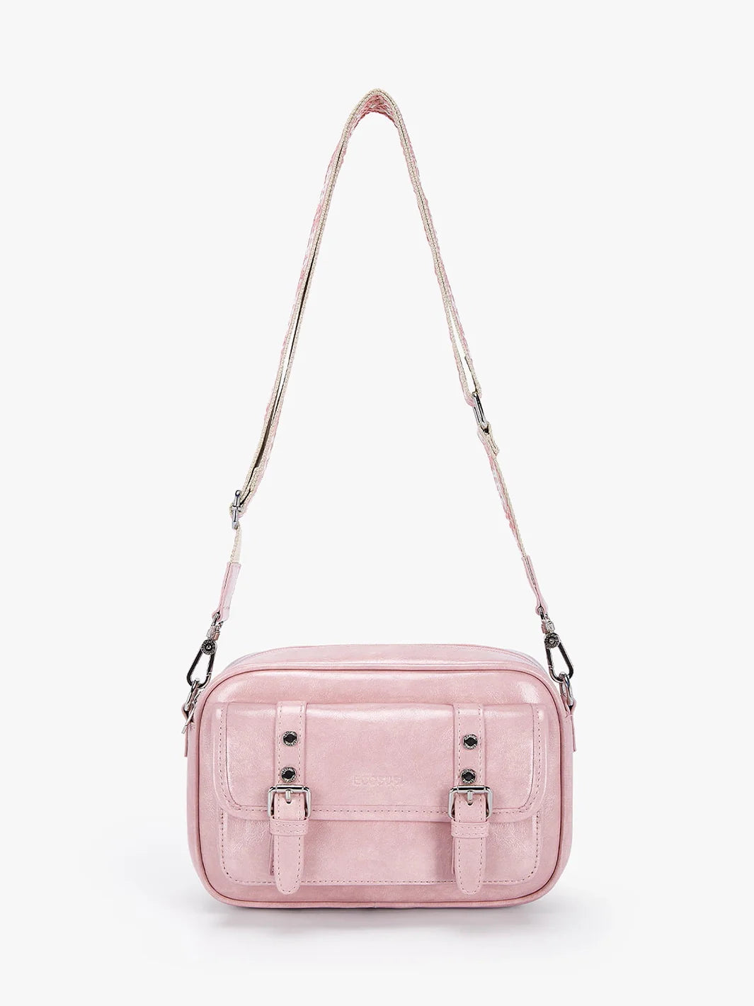 Mia Wide Strap Vegan Leather Crossbody Bag