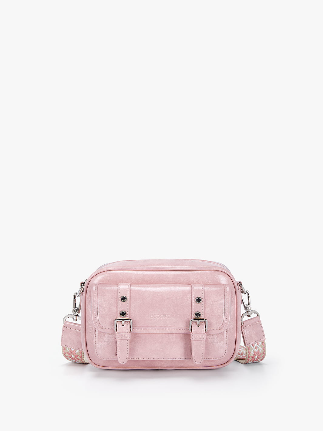 Mia Wide Strap Vegan Leather Crossbody Bag