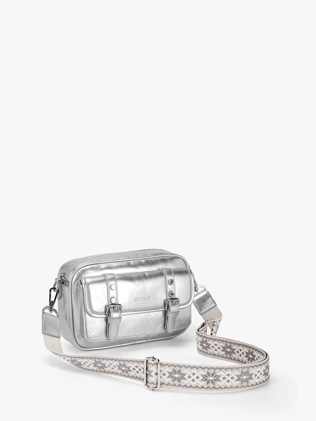 Mia Wide Strap Vegan Leather Crossbody Bag