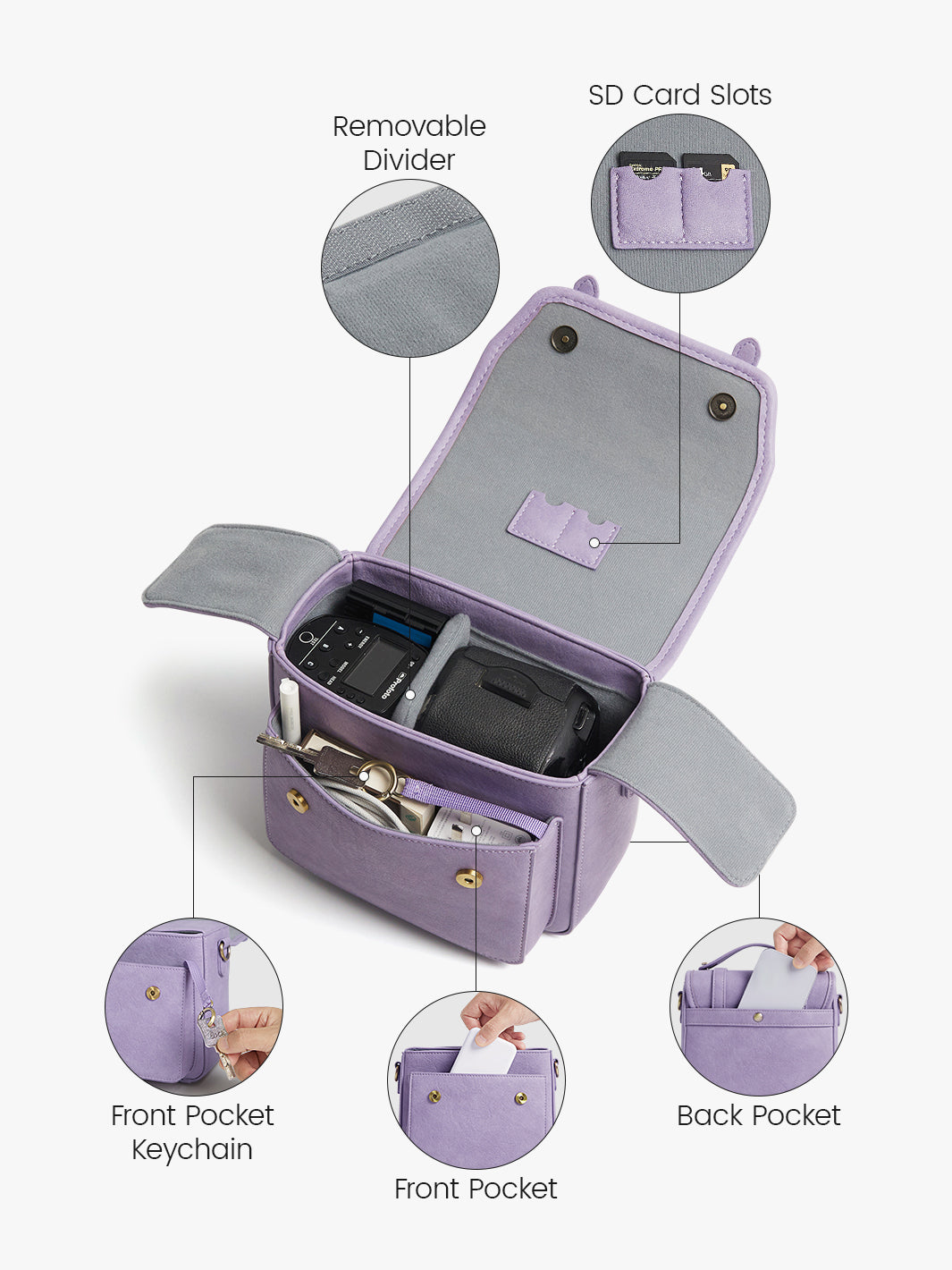 Clara Vintage Shoulder Camera Bag