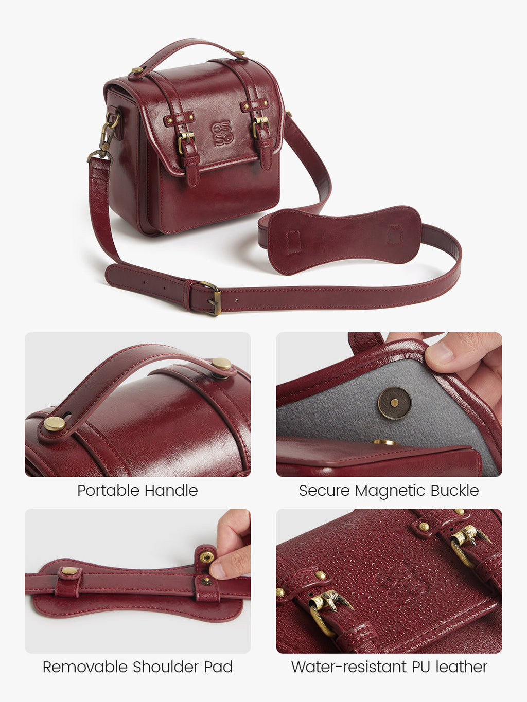 Clara Vintage Shoulder Camera Bag