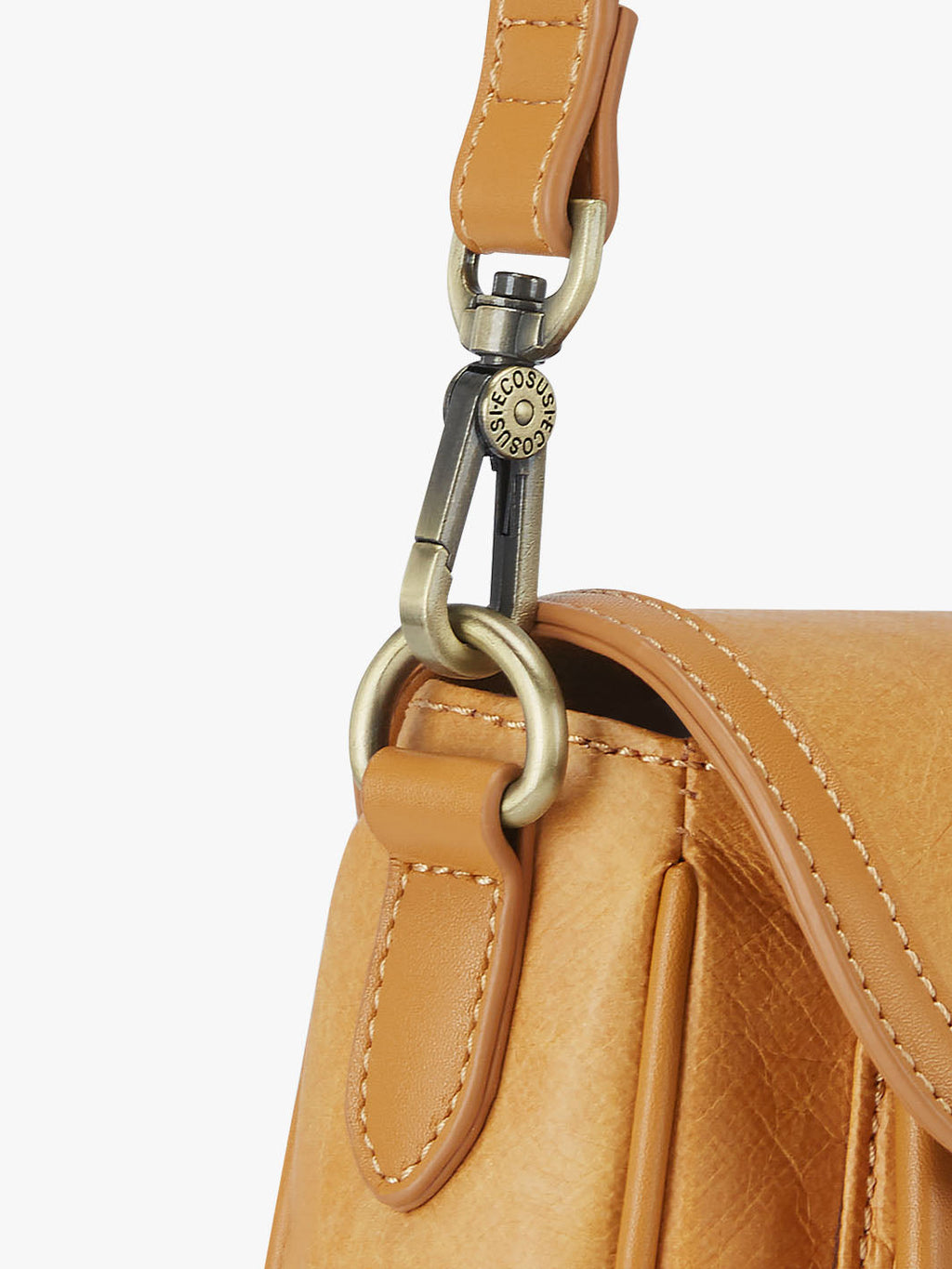 Evelina Washable Paper Vintage Saddle Crossbody