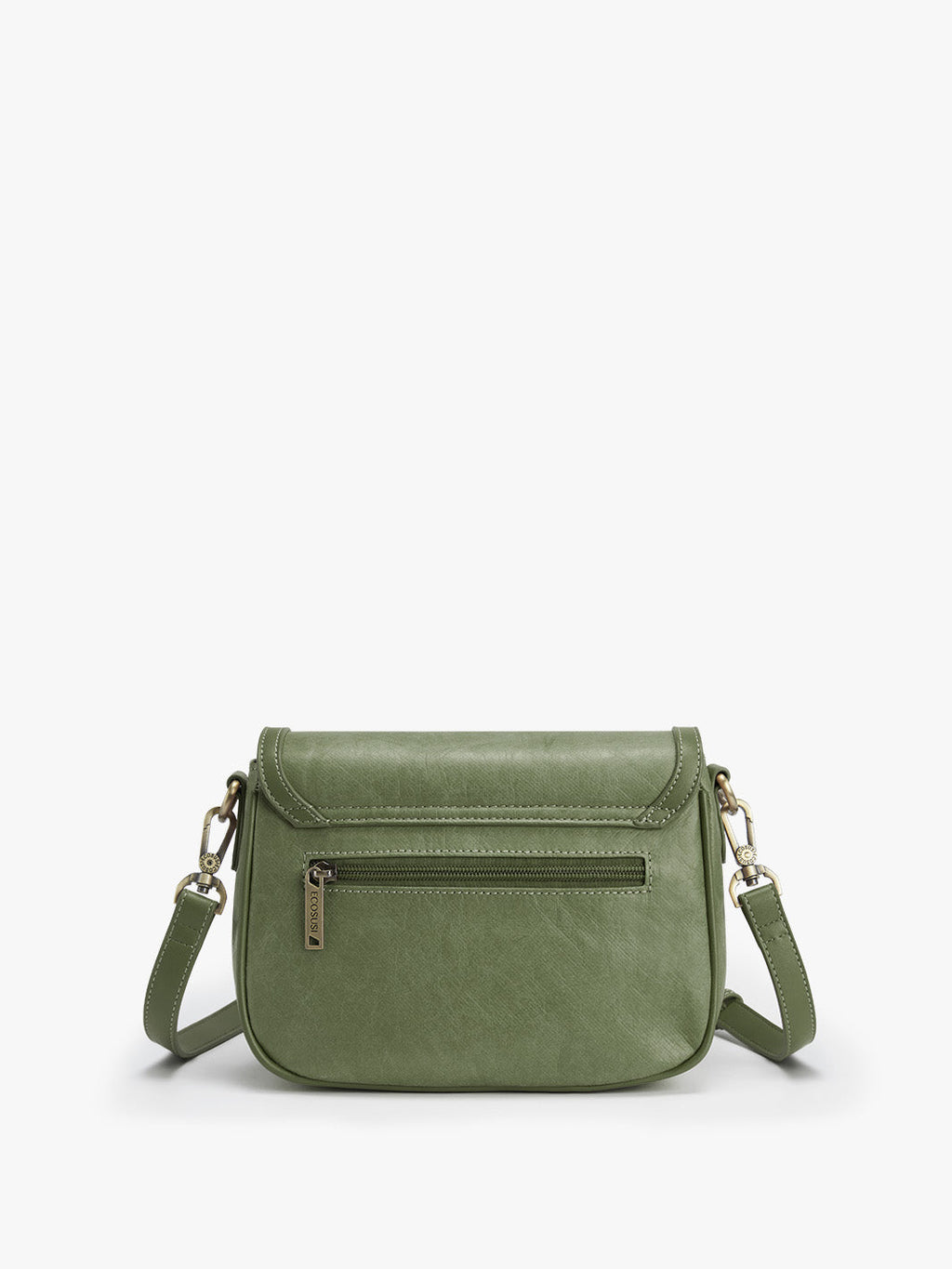 Evelina Washable Paper Vintage Saddle Crossbody