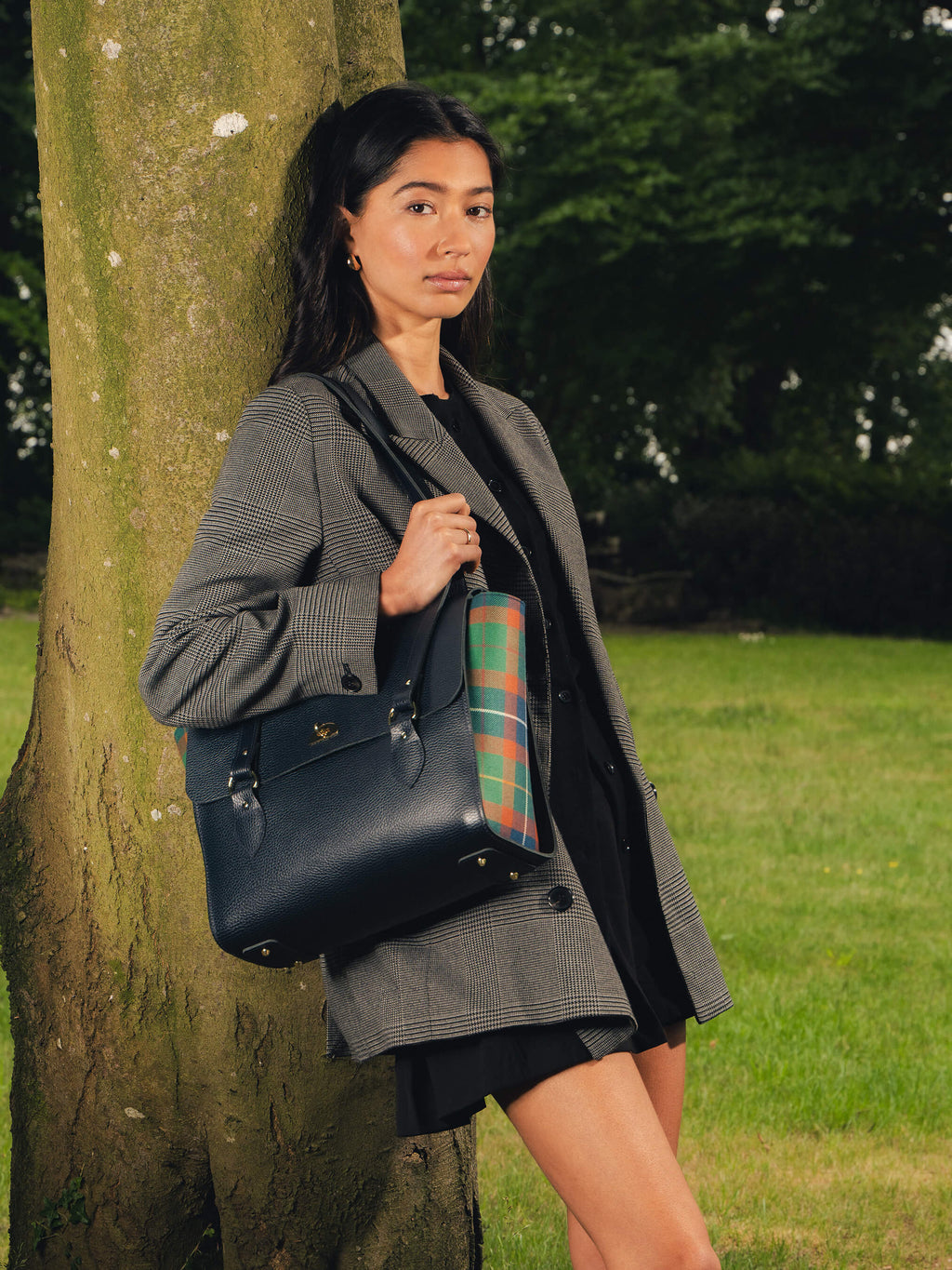 The Emily - Amnesty International Tartan & Navy Celtic Grain