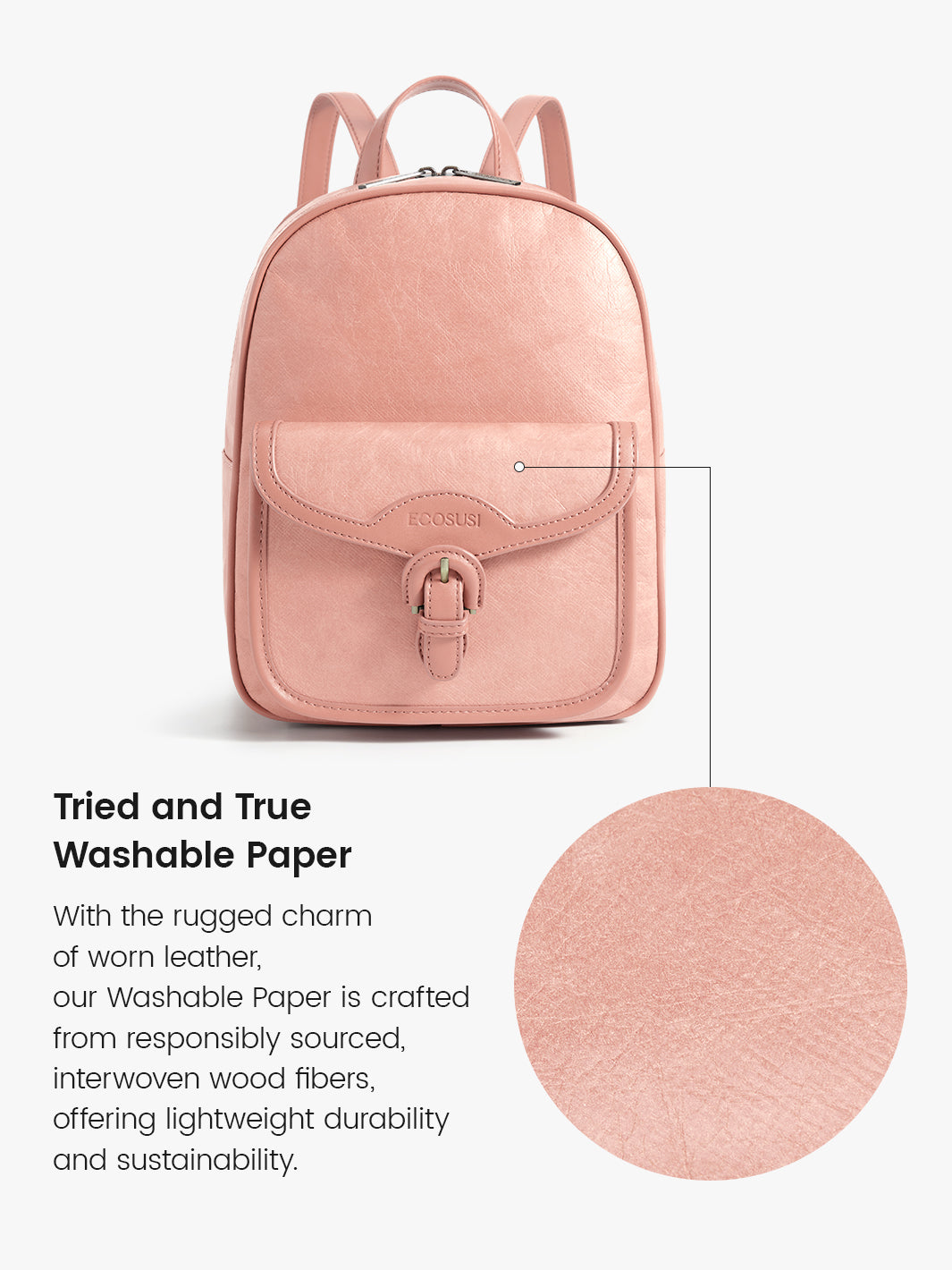 Evelina Washable Paper Mini Backpack
