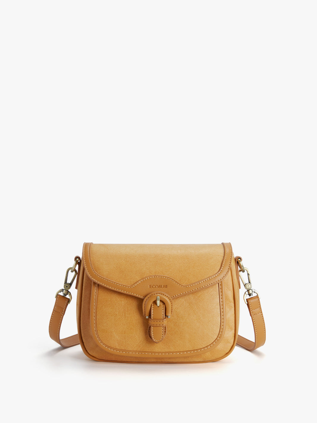 Evelina Washable Paper Vintage Saddle Crossbody