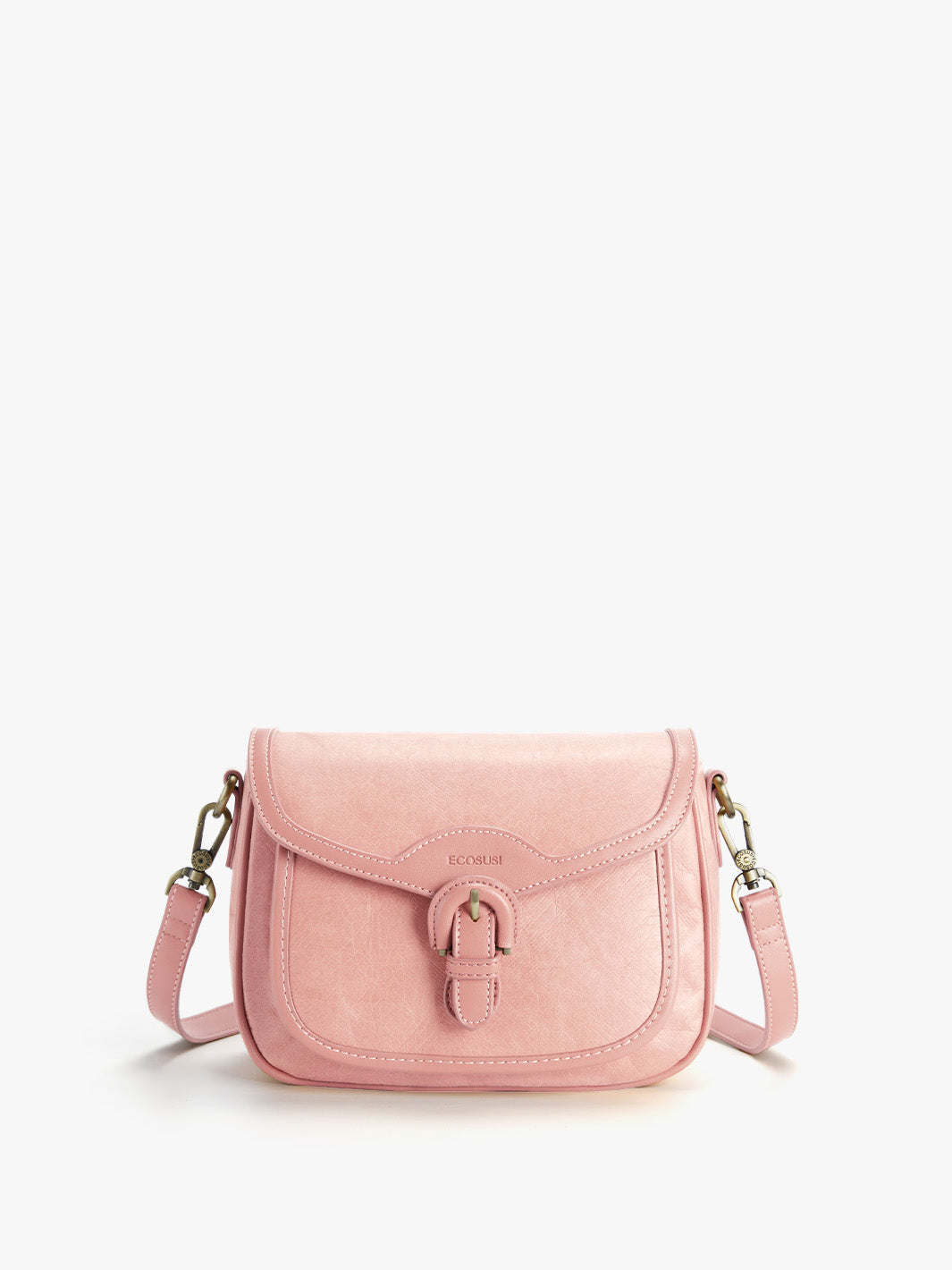 Evelina Washable Paper Vintage Saddle Crossbody
