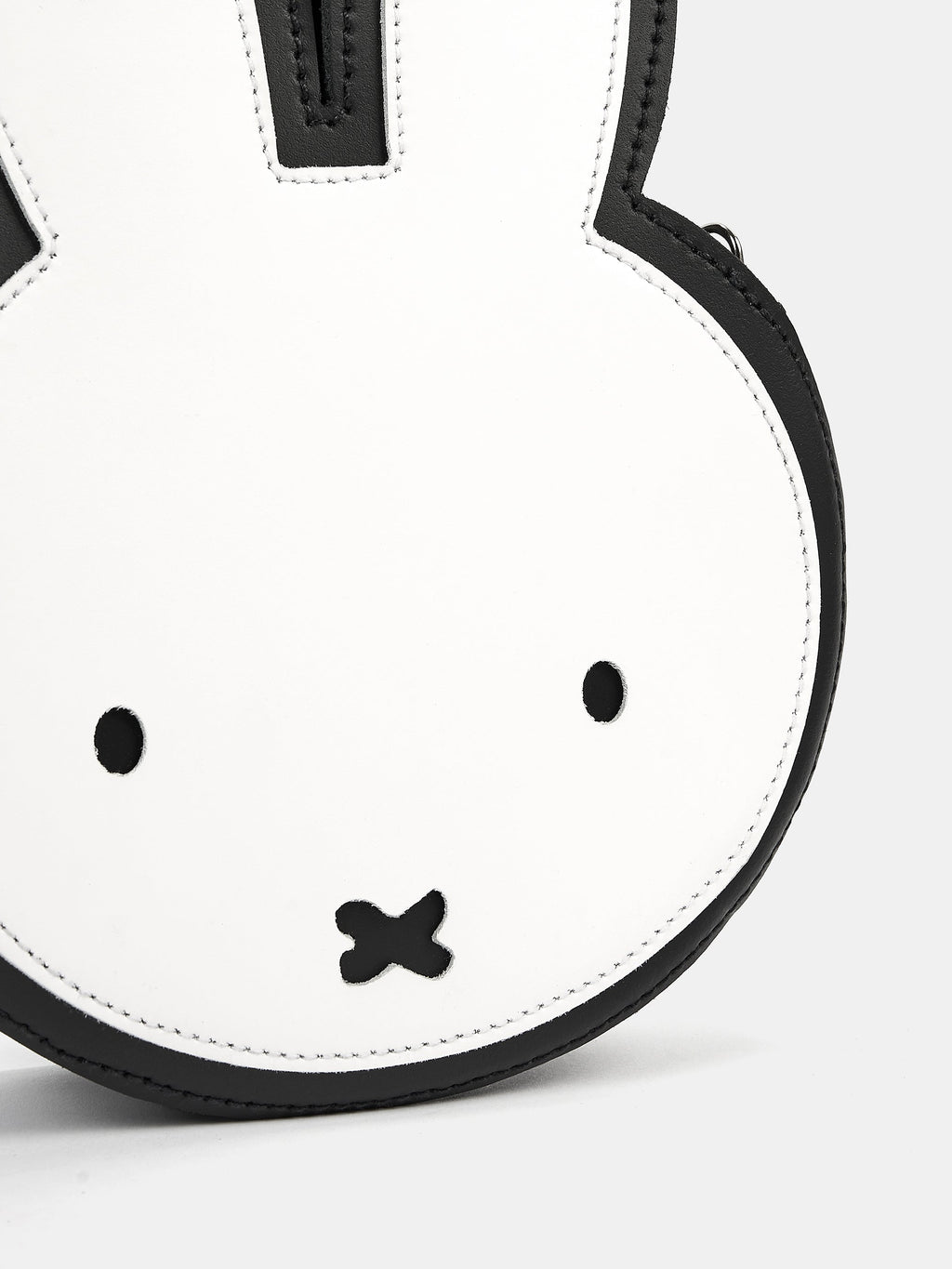 The Miffy Face Cross-Body Bag - Black and Brilliant White