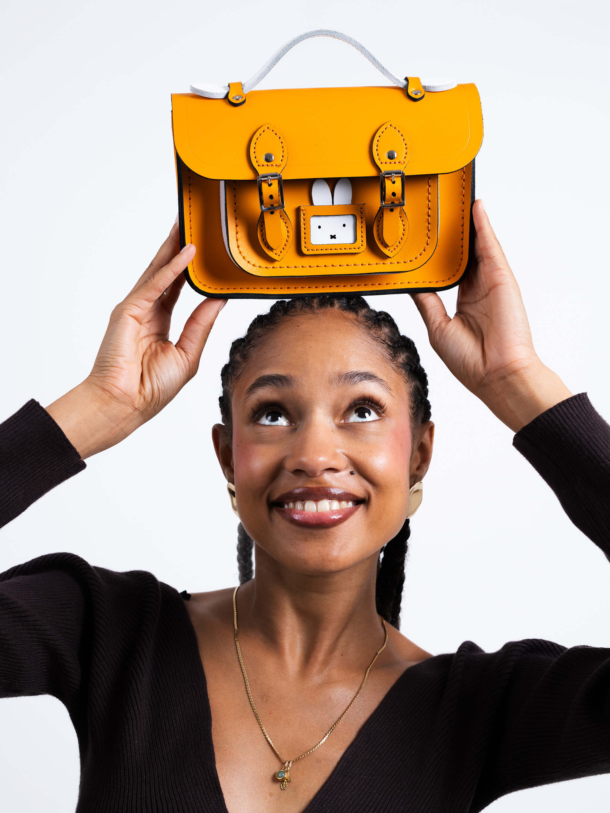 The Peekaboo Miffy Mini Satchel - Carrot Orange