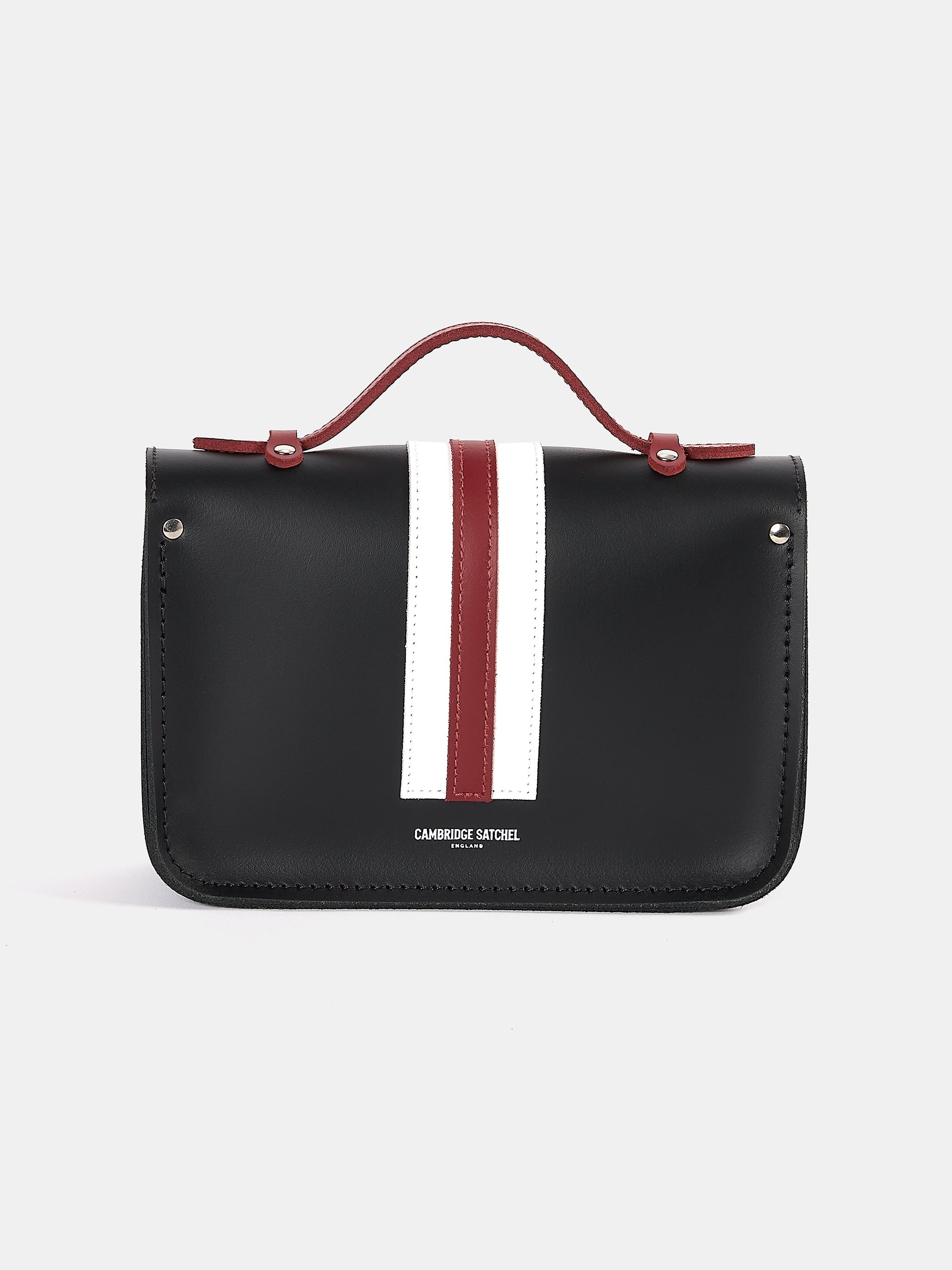 The Mini - Black with Harvard Stripe
