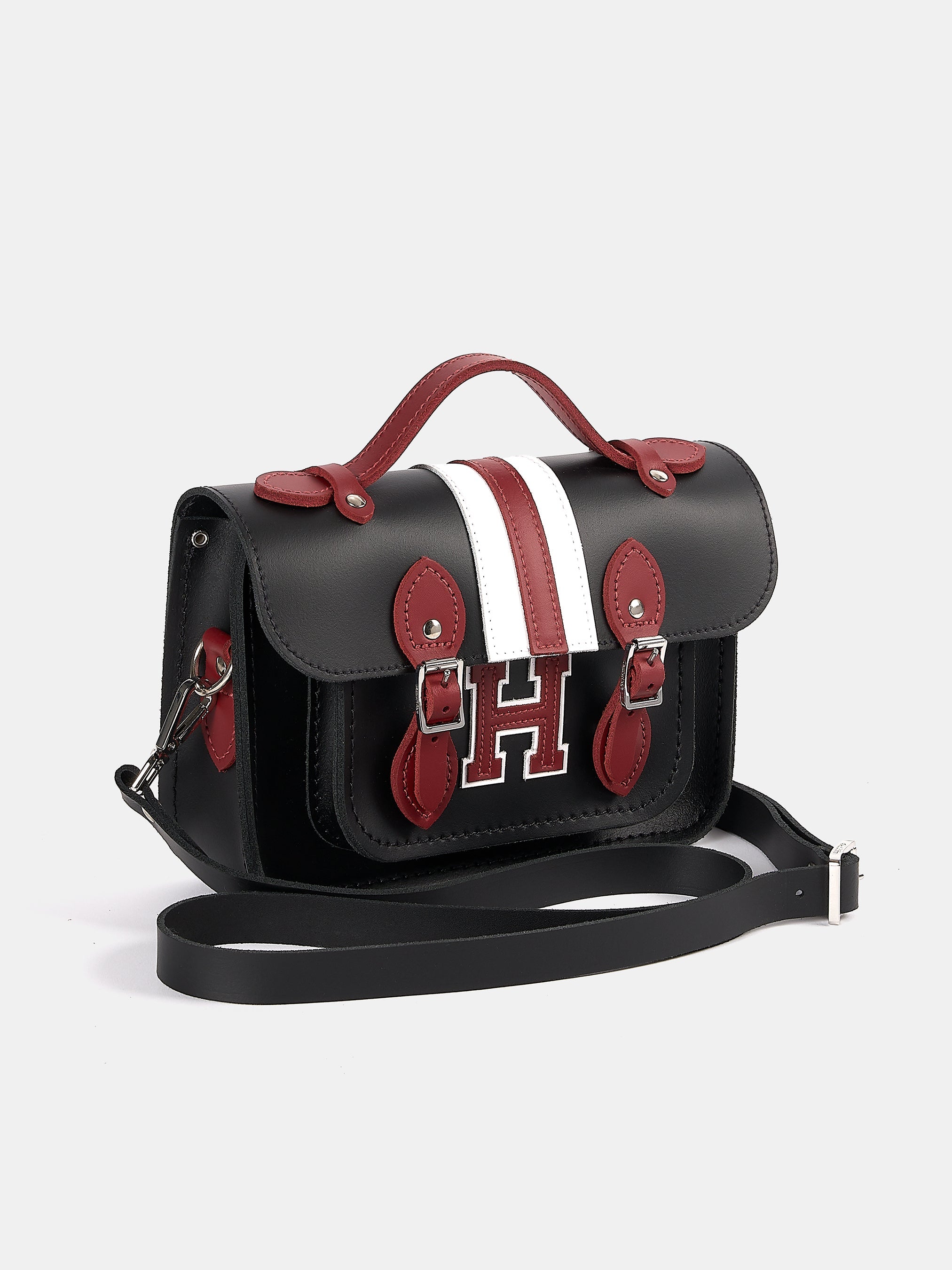 The Mini - Black with Harvard Stripe