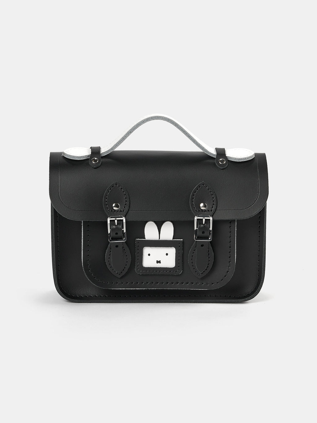 The Peekaboo Miffy Mini Satchel - Black & Brilliant White