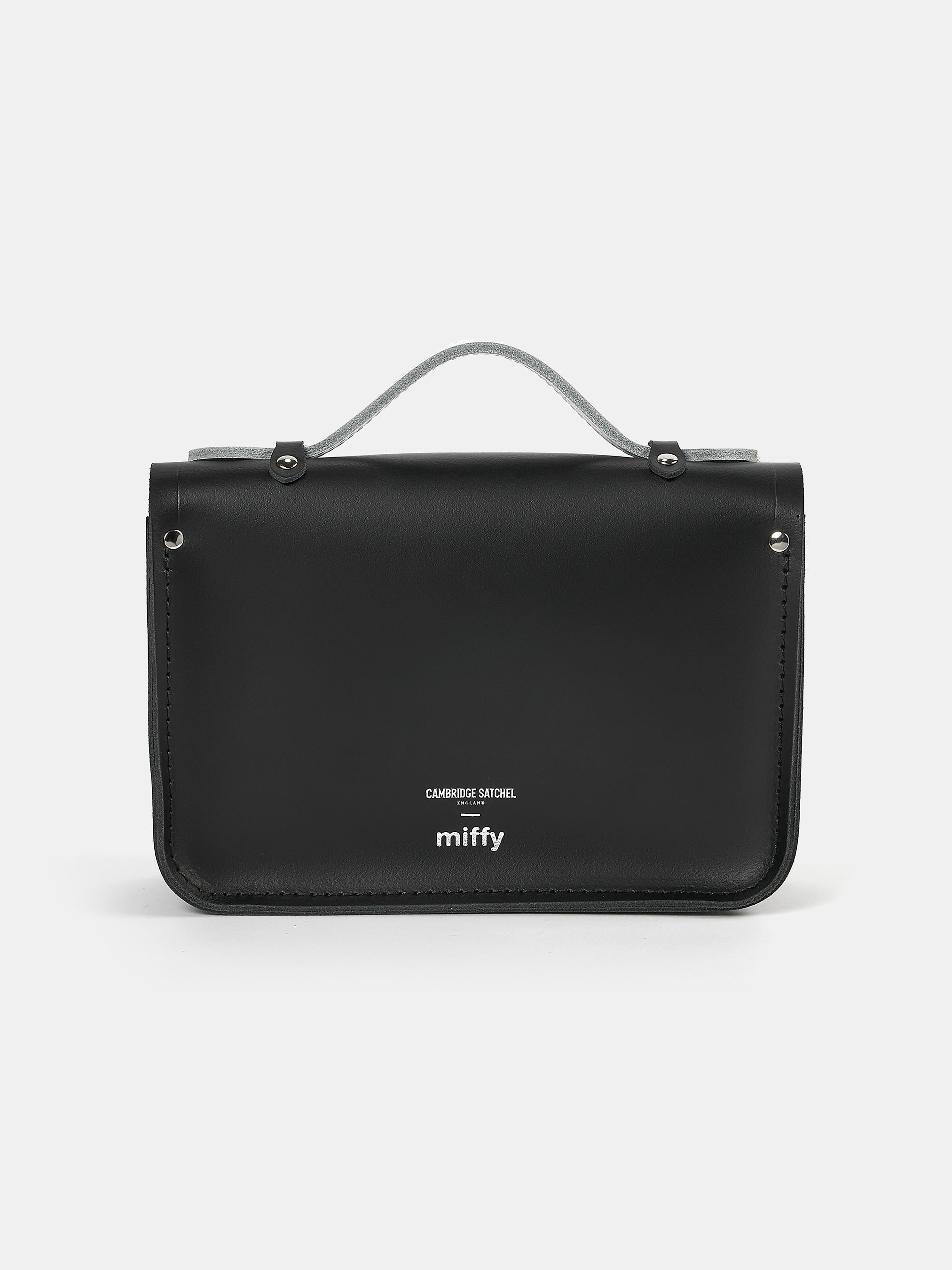The Peekaboo Miffy Mini Satchel - Black & Brilliant White
