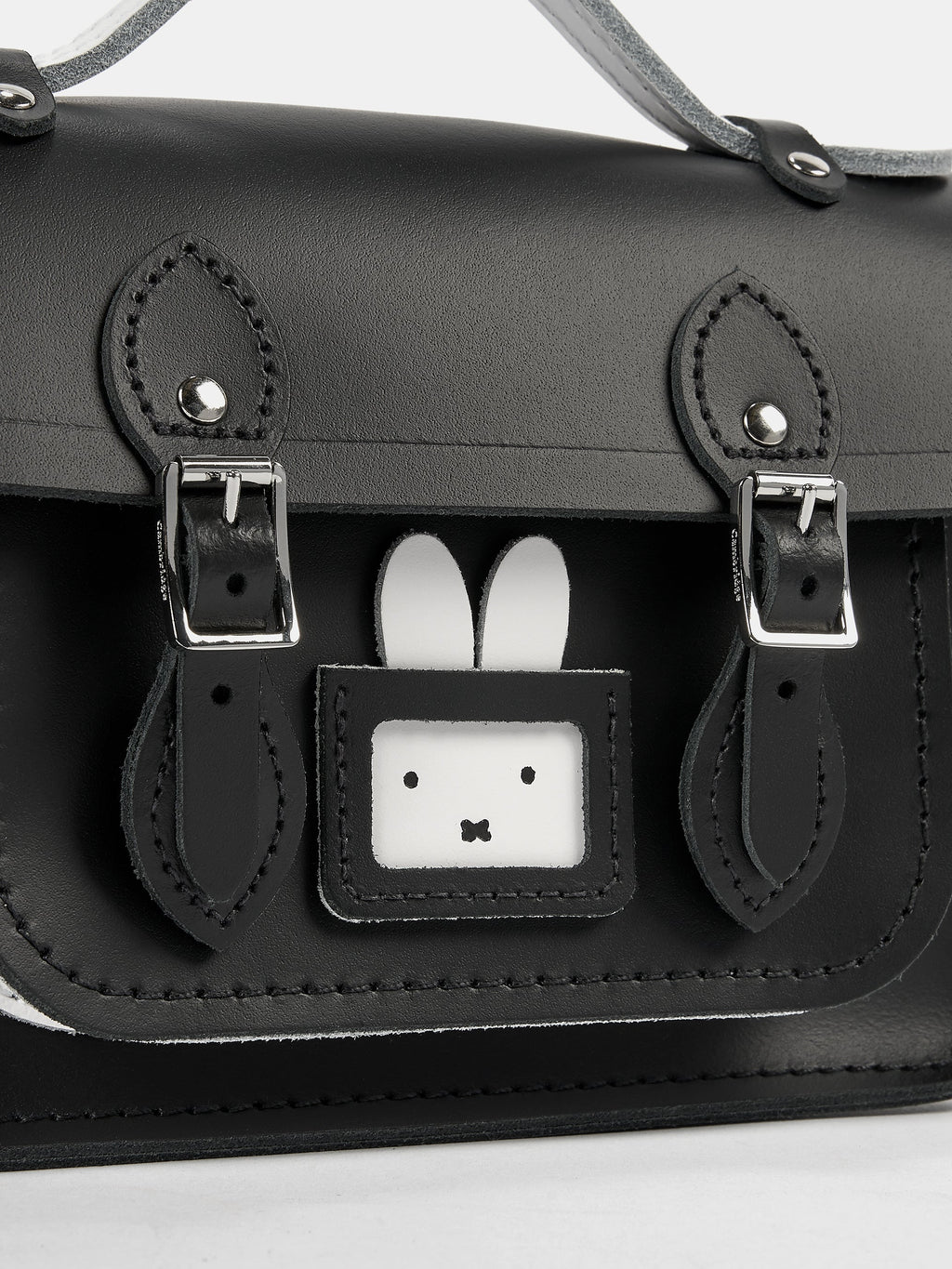 The Peekaboo Miffy Mini Satchel - Black & Brilliant White